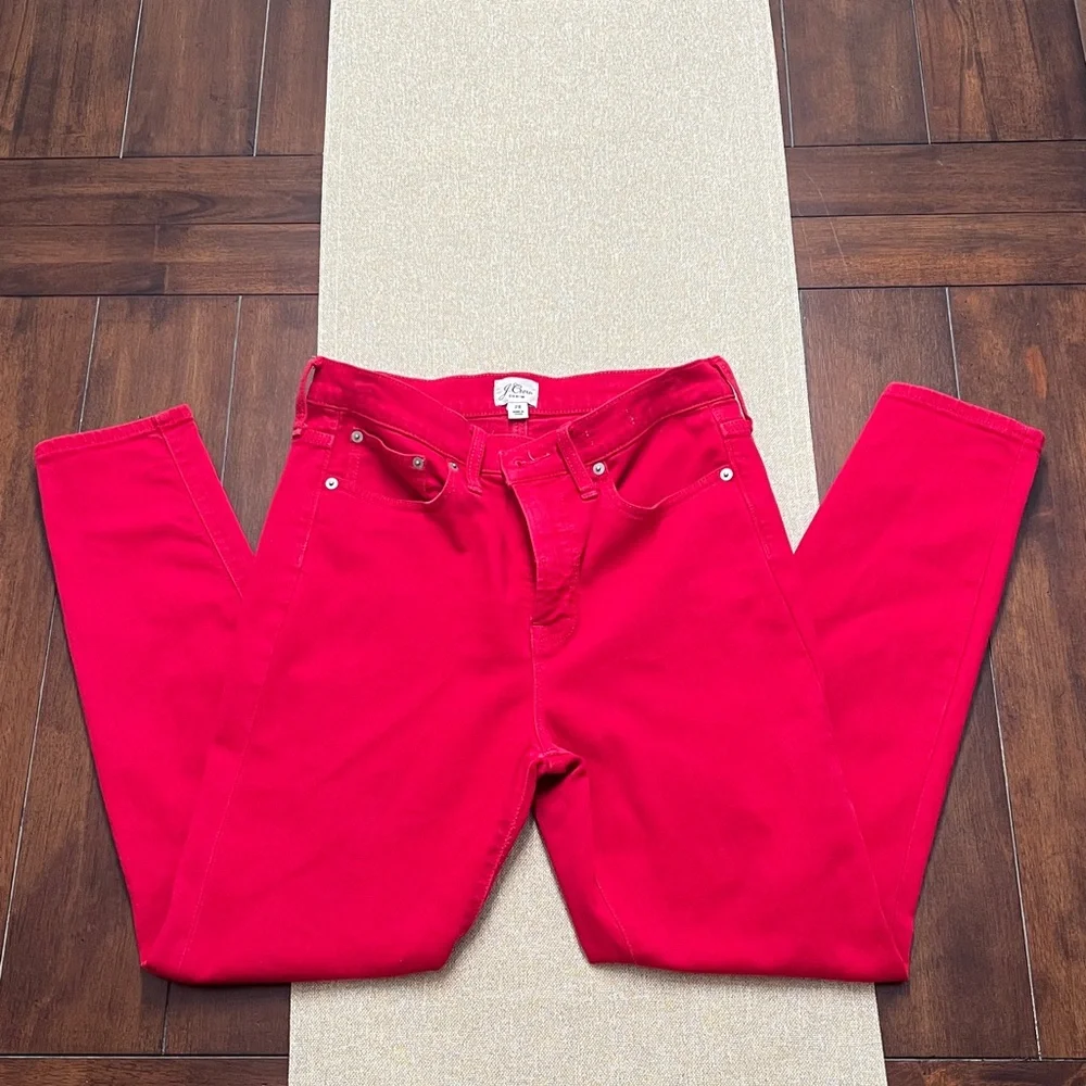 ❤️ J. Crew Women's High Rise Red Jeans